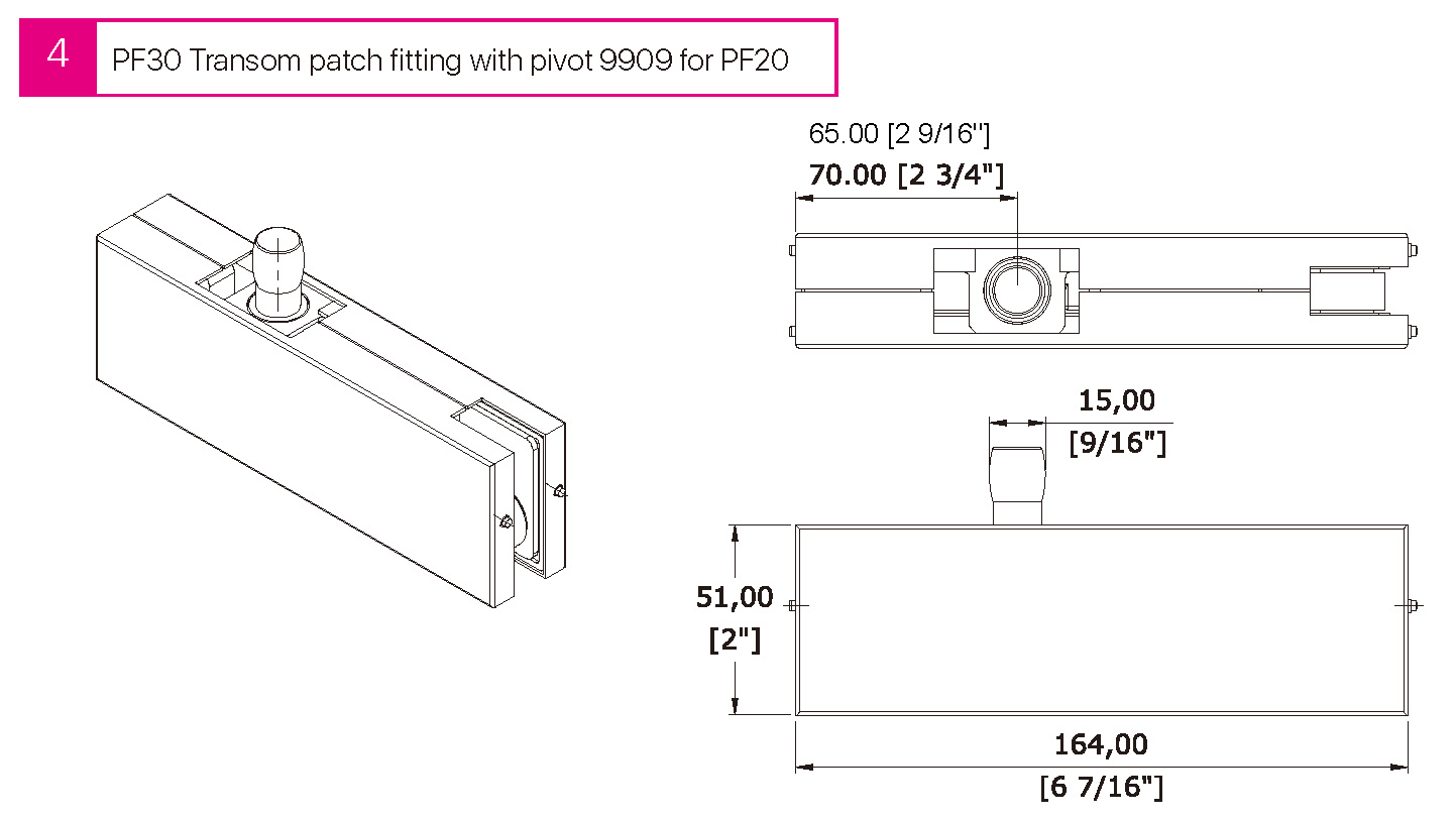 Patch Fitting PF30 Drawing